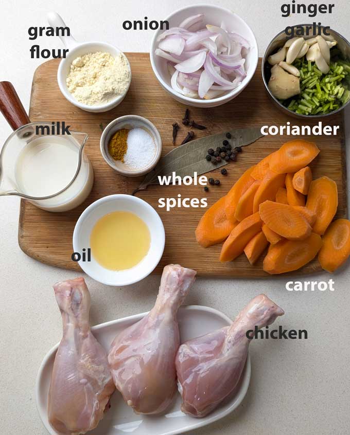 ingredients for chicken shorba - 16