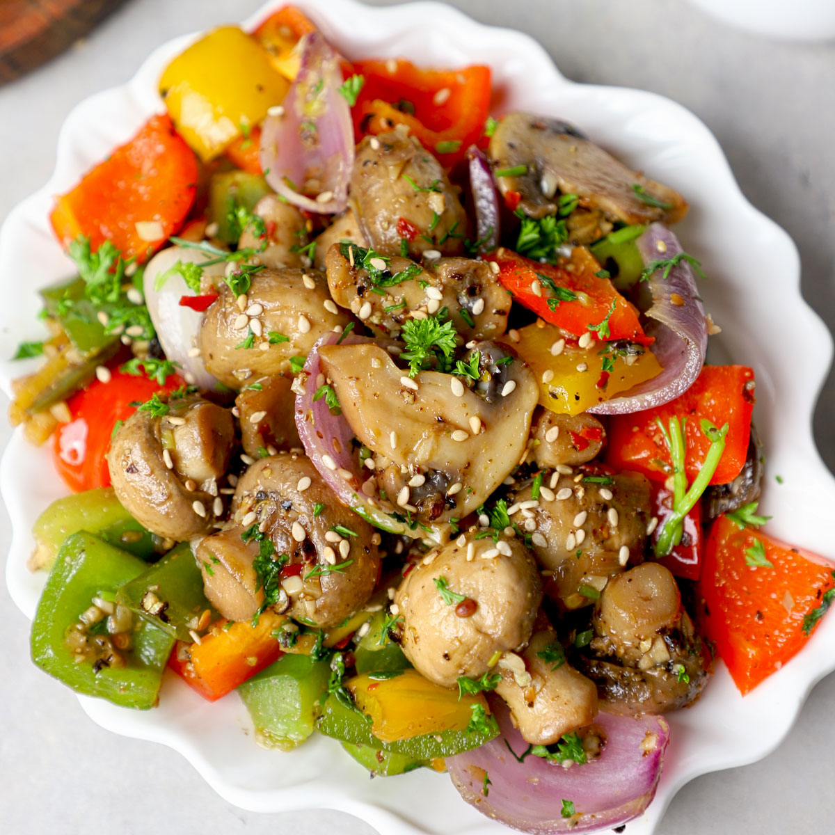 Mushroom Pepper Fry