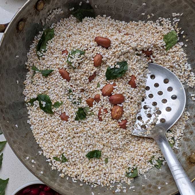 toasted amaranth for bhel puri