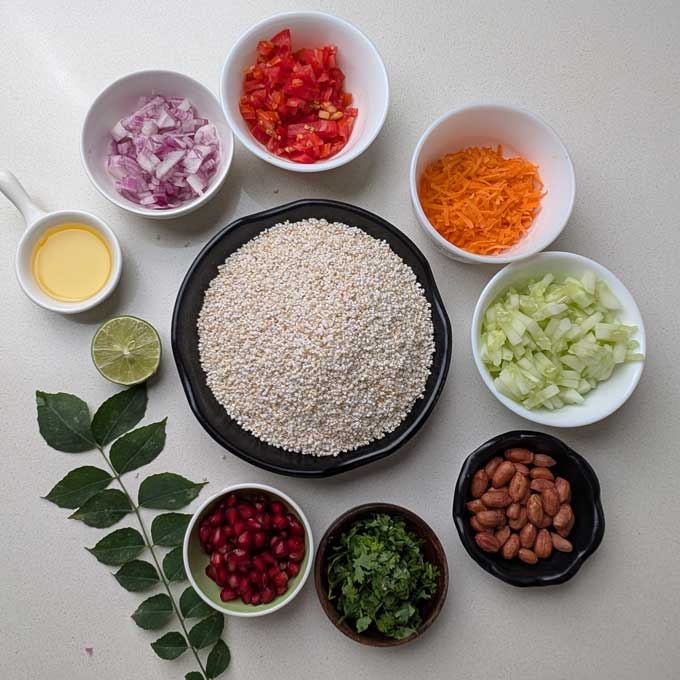 ingredients for amaranth bhel puri