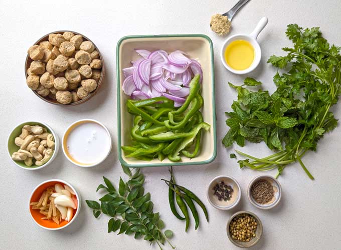ingredients for soya chilli