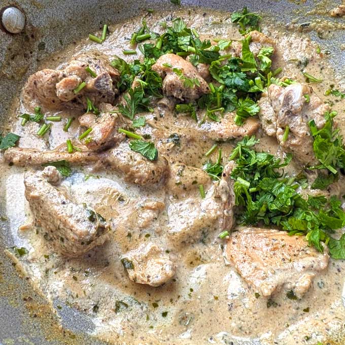 making chicken kali mirch.