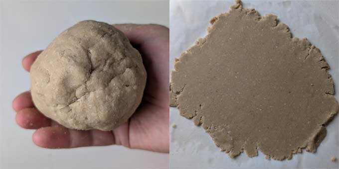 making dough for jowar cookies.